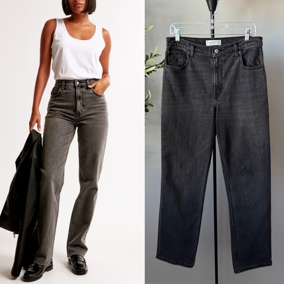 Abercrombie & Fitch Ultra High Rise 90s Straight Jeans 29 Short - Picture 1 of 5